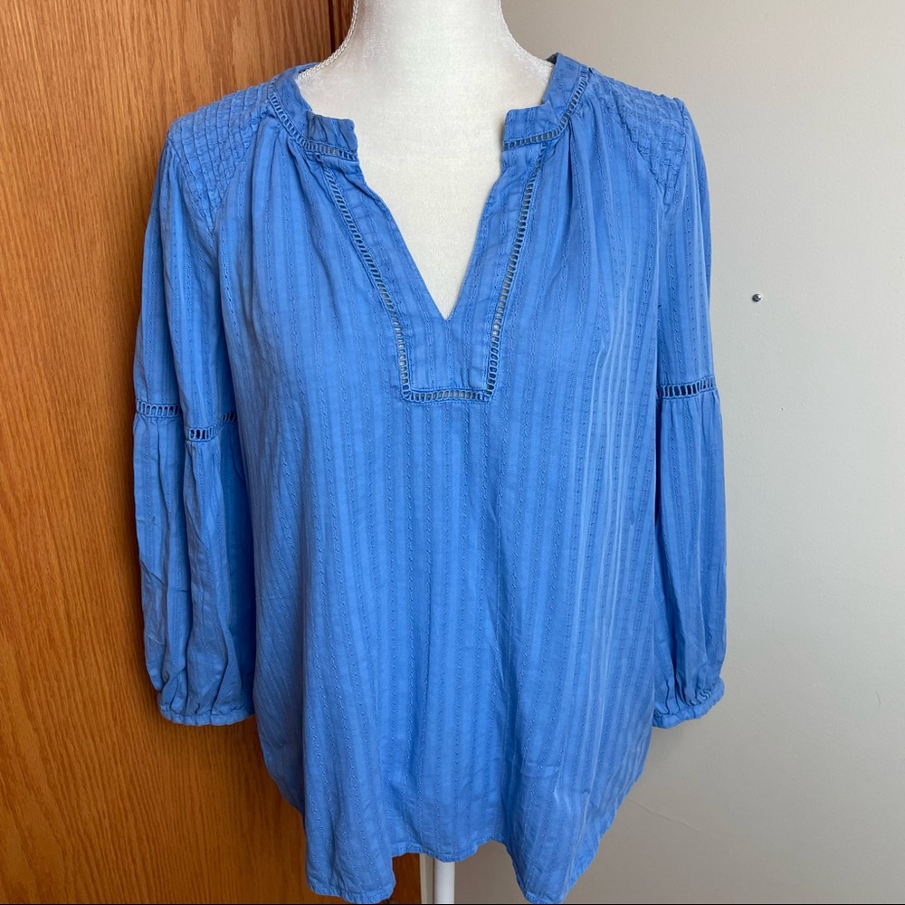 Akemi + Kim Anthropologie Blue Blouse